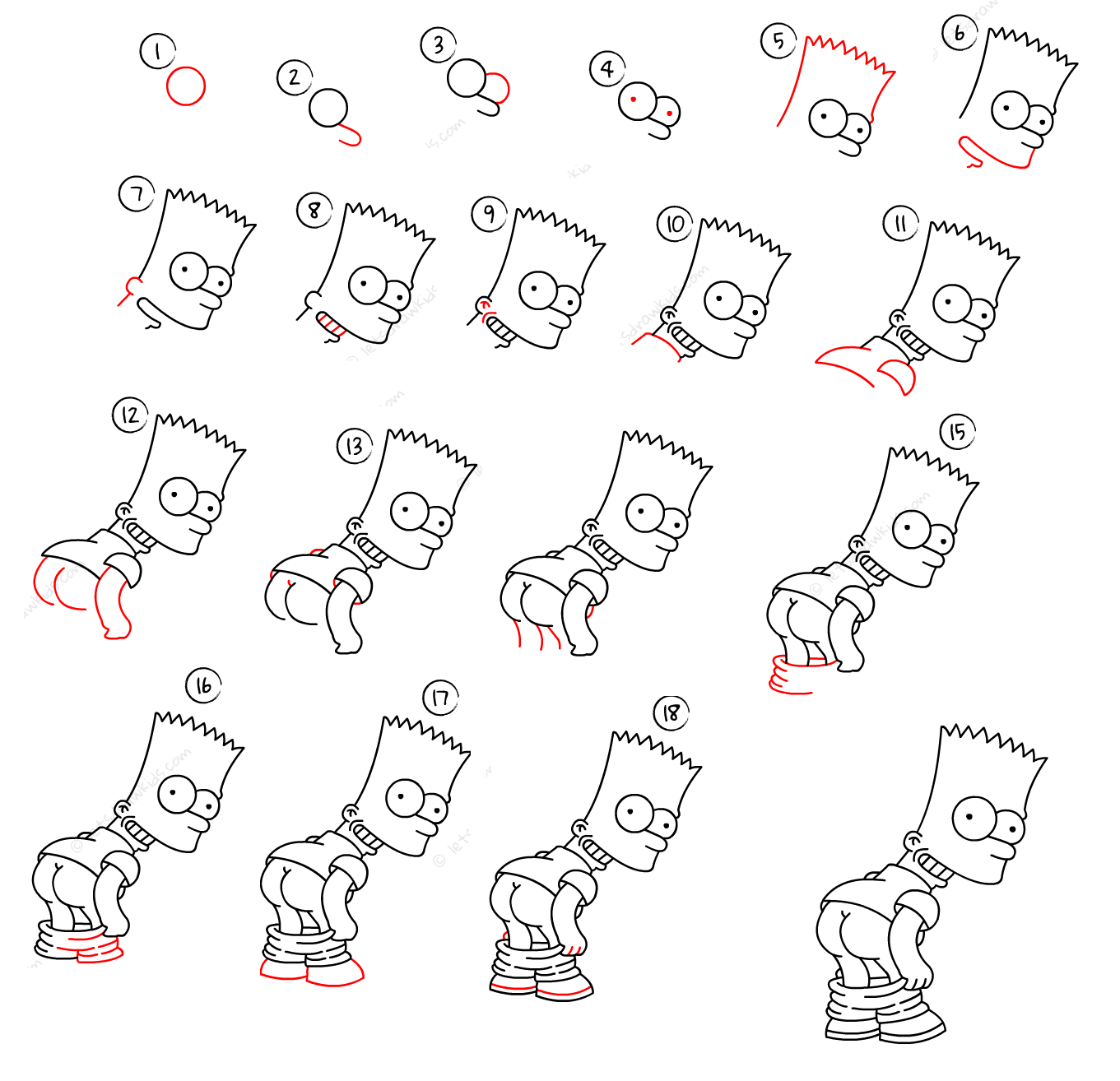 Bart simpson (10) piirustus