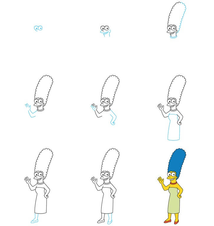 Marge Simpson (8) piirustus