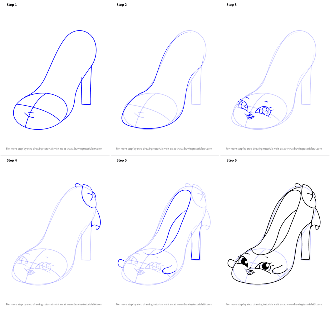 Sarjakuva korkokengät piirustus