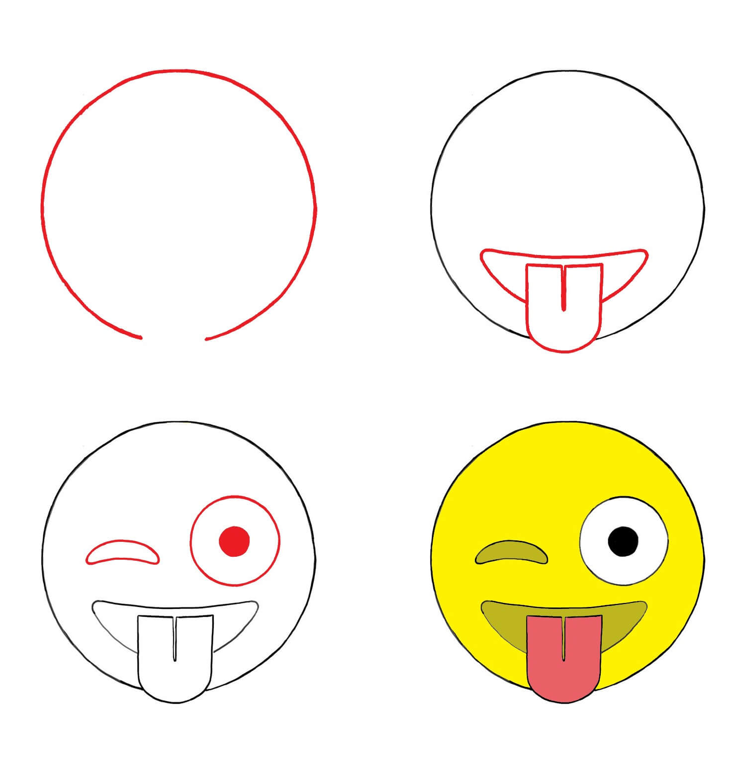 Kiusoitteleva emoji (3) piirustus