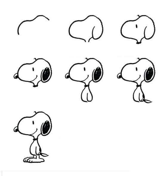 Snoopy ideoita (9) piirustus