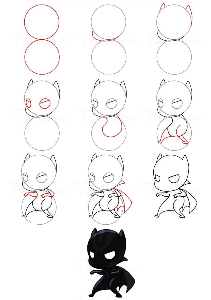 Black Panther chibi piirustus