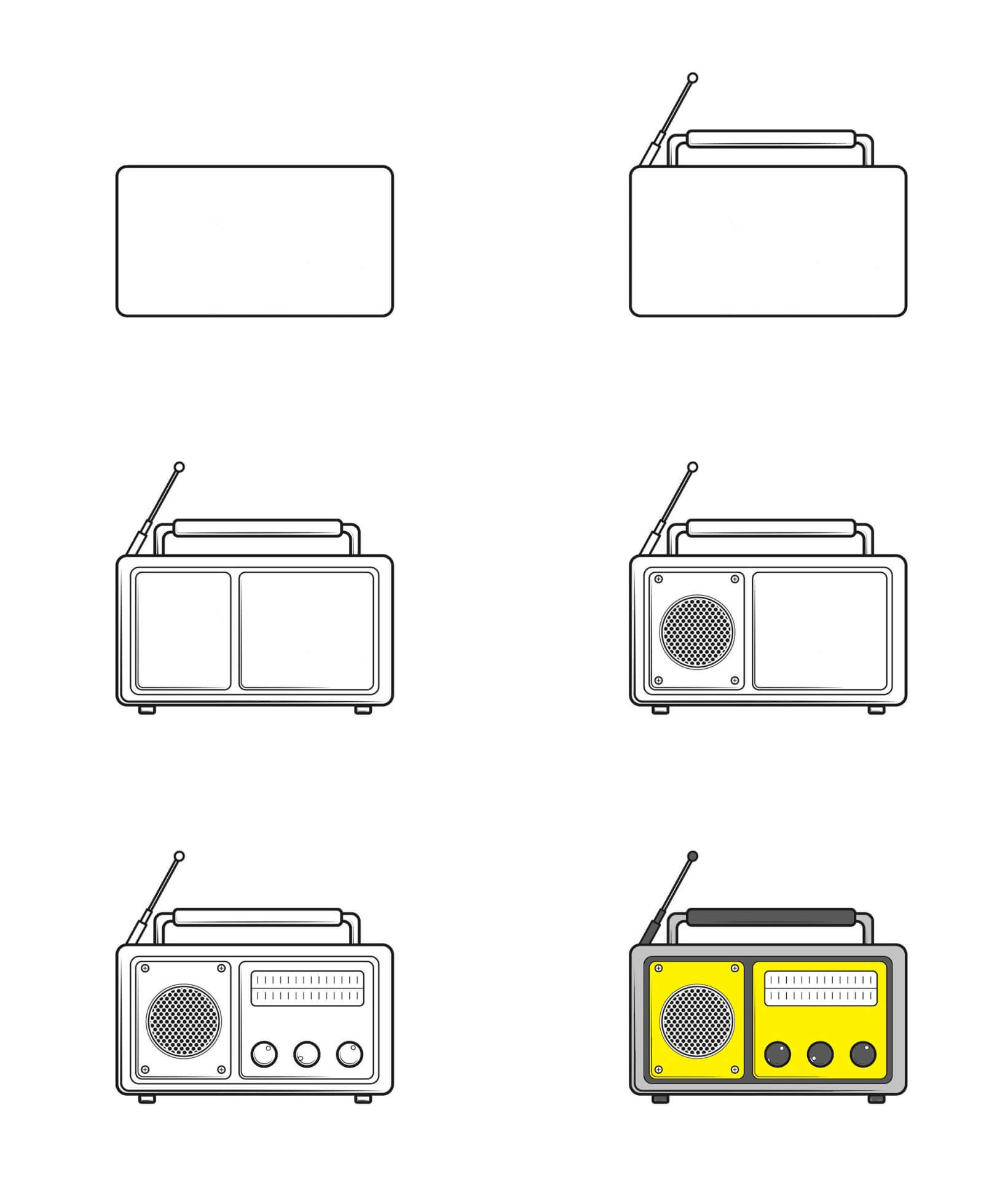 Klassinen radio piirustus