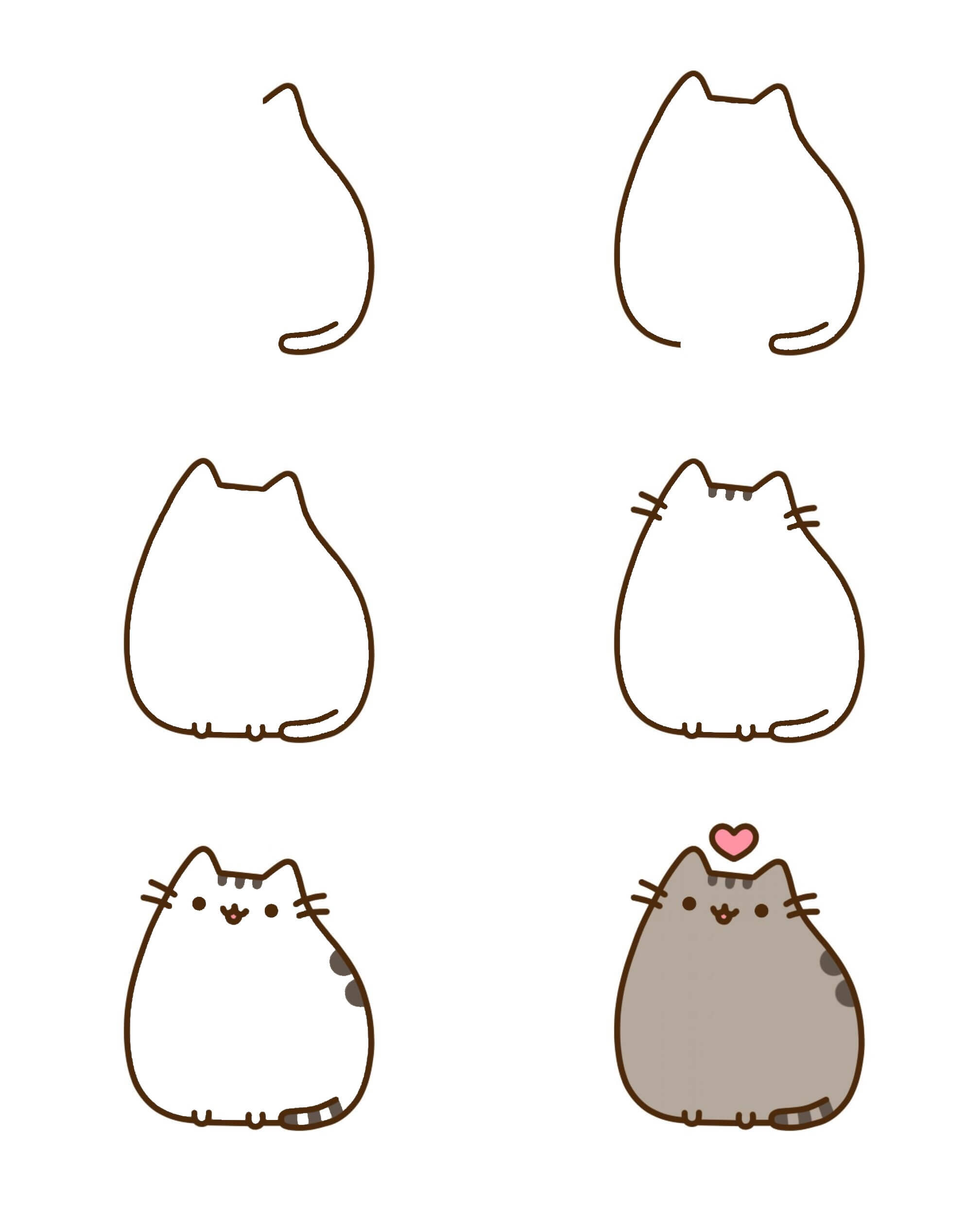 Pusheen idea (15) piirustus