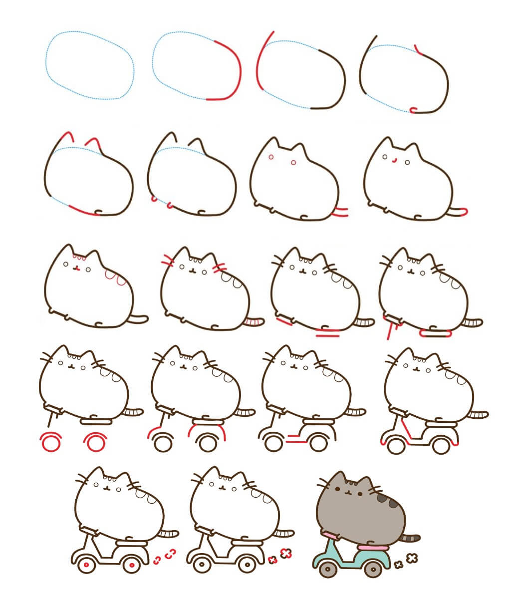 Pusheen idea (5) piirustus