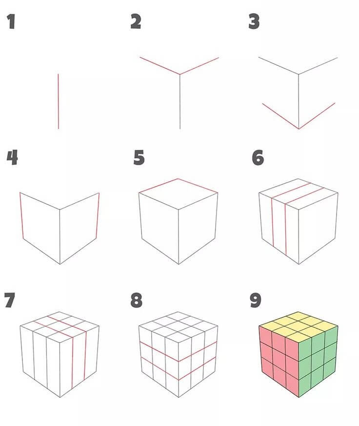 Rubikin kuution idea (3) piirustus