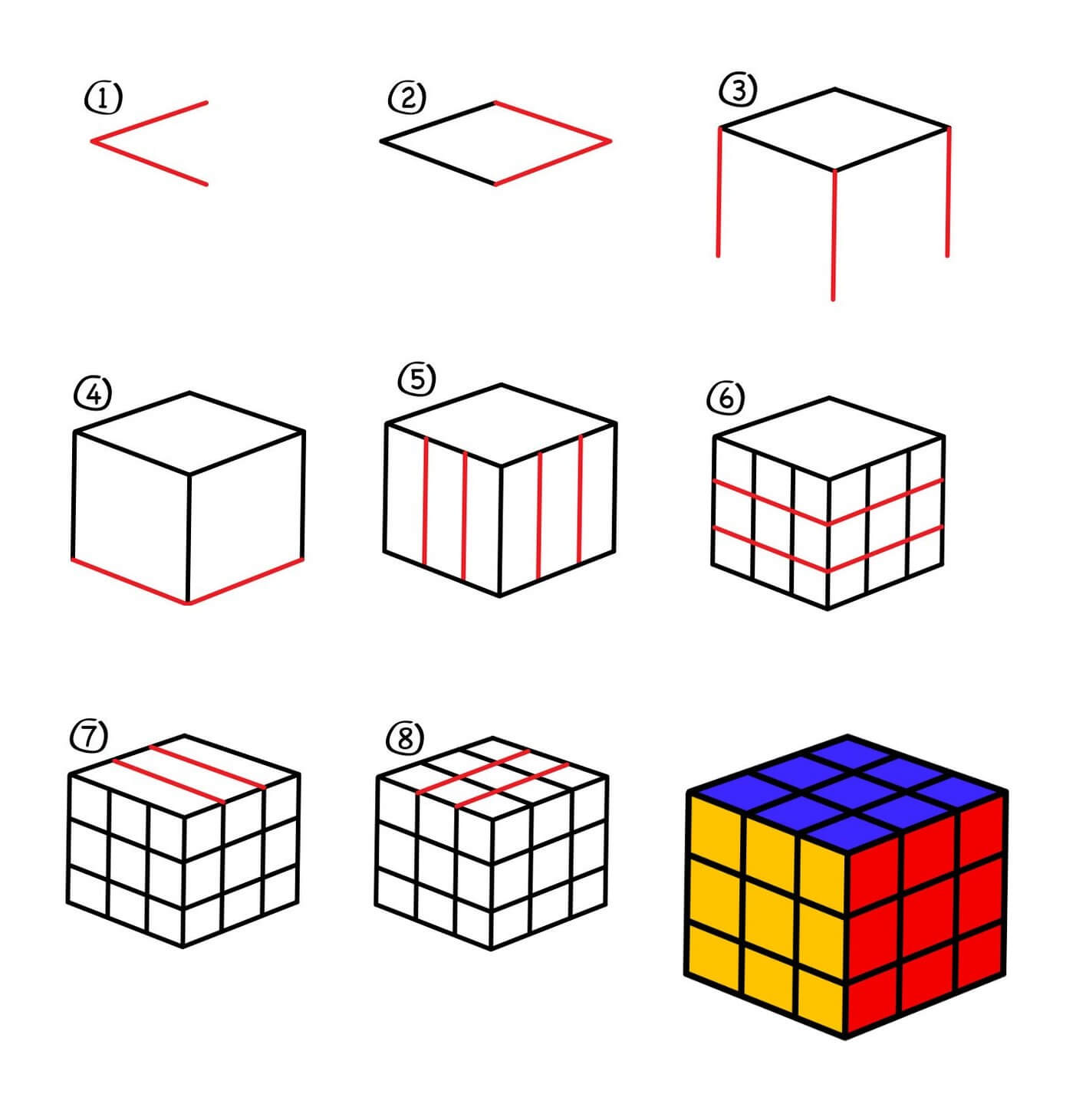 Rubikin kuution idea (4) piirustus