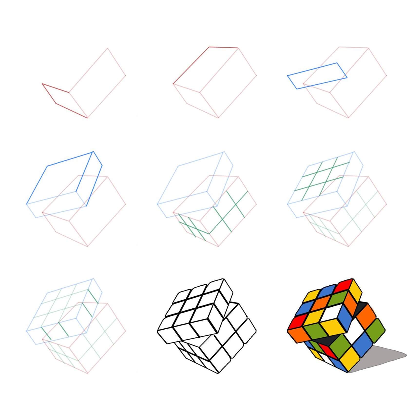 Rubikin kuution idea (8) piirustus