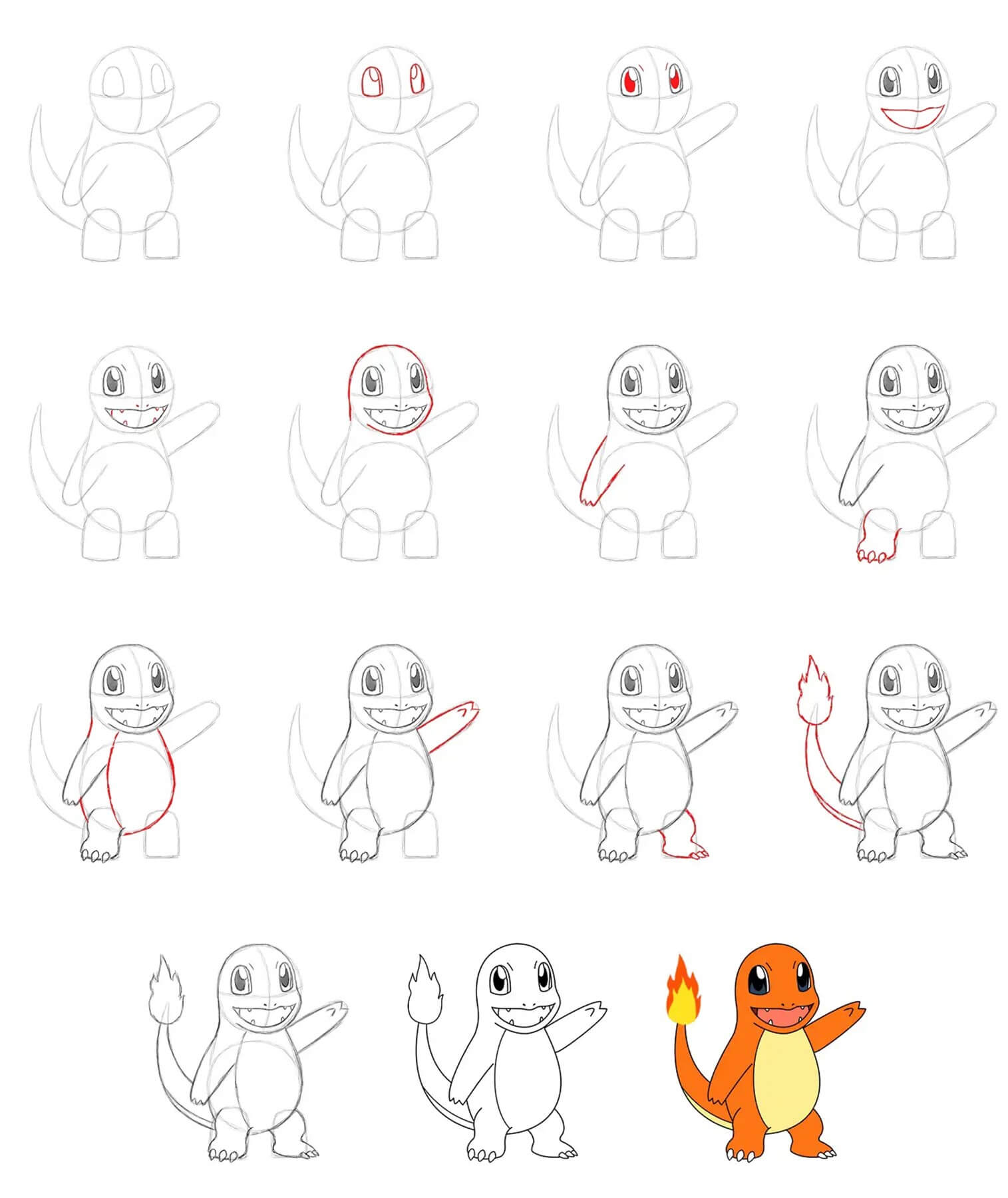 Charmander idea (13) piirustus