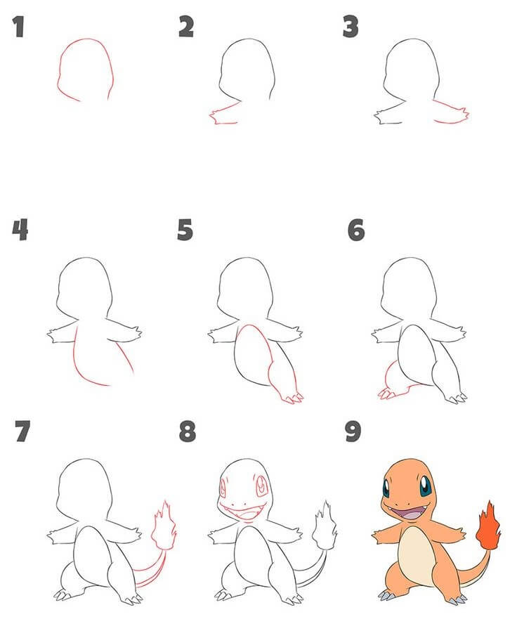 Charmander idea (2) piirustus