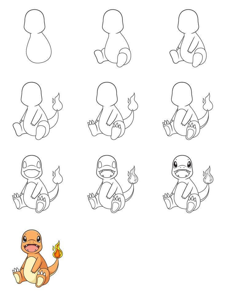 Charmander idea (4) piirustus