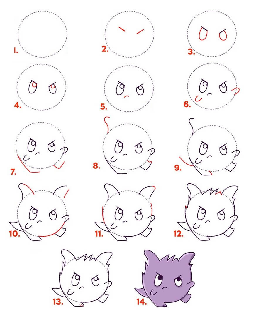 Gengar söpö piirustus