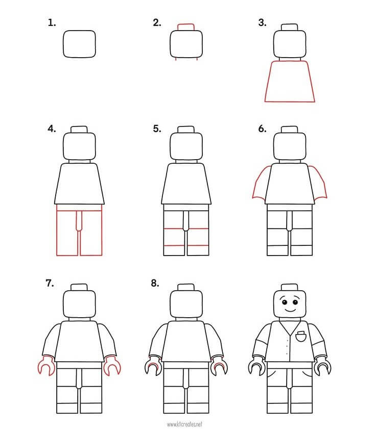 Lego-hahmot (6) piirustus