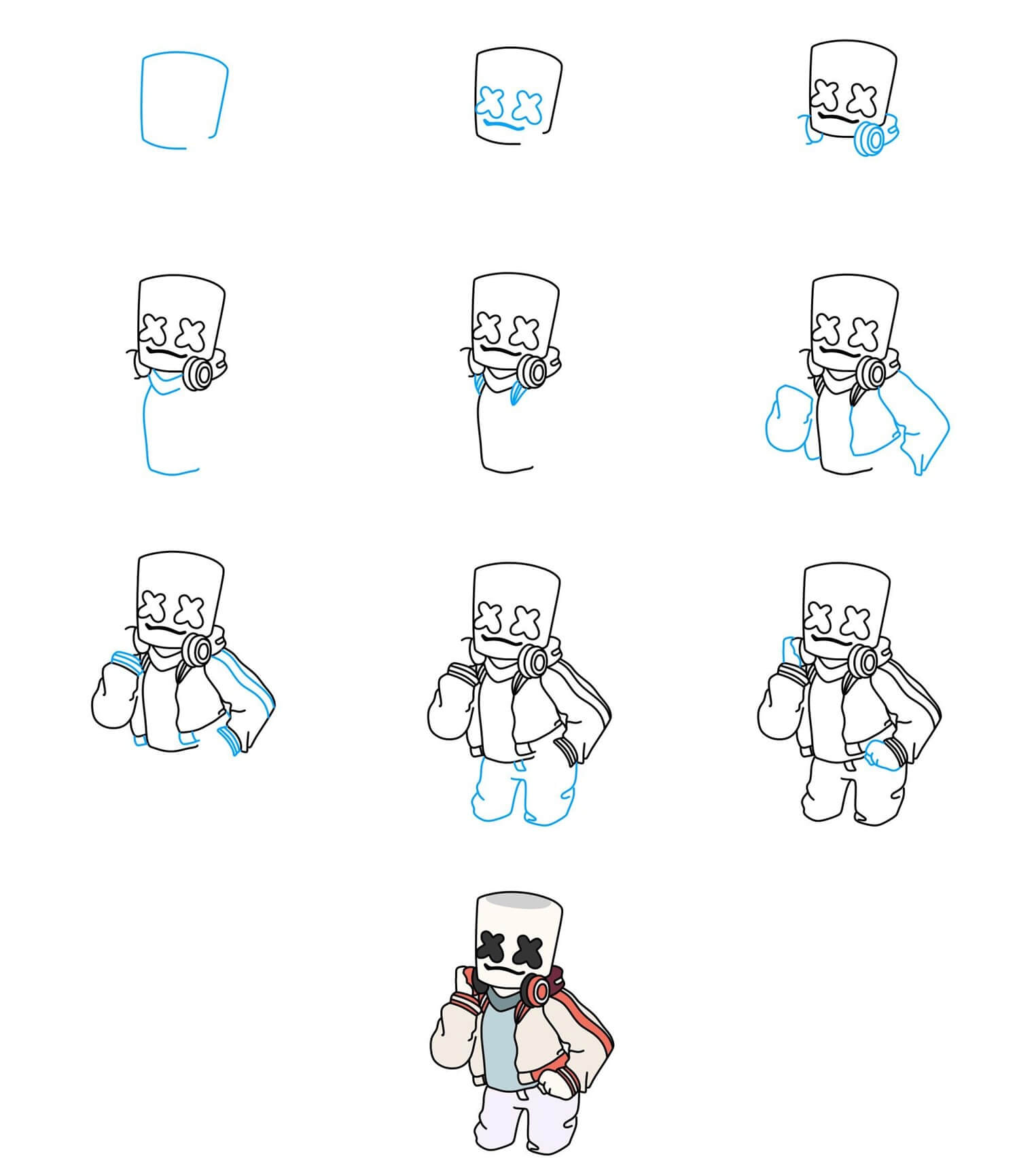 Marshmello idea (8) piirustus