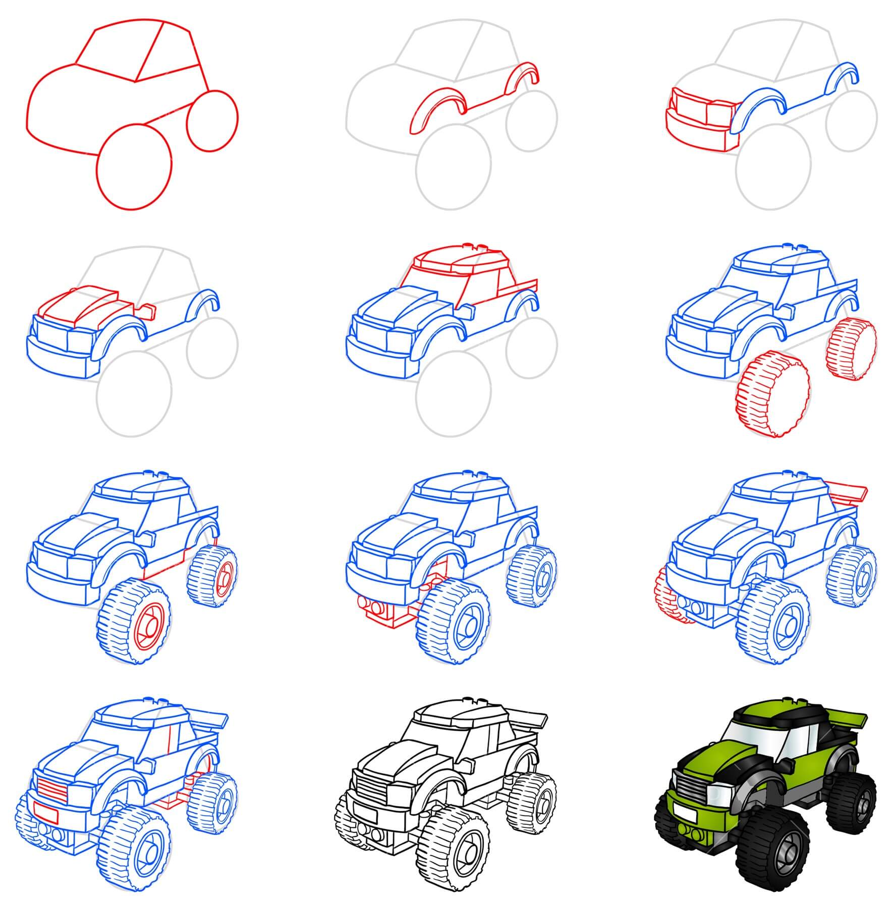 Monster Truck idea (2) piirustus