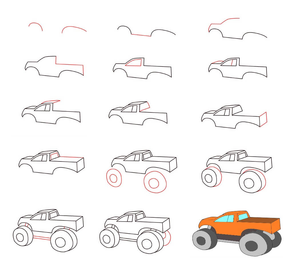 Monster Truck idea (3) piirustus