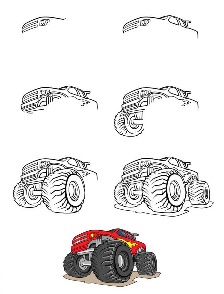 Monster Truck idea (9) piirustus