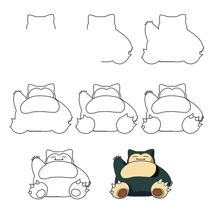 Snorlax chill piirustus