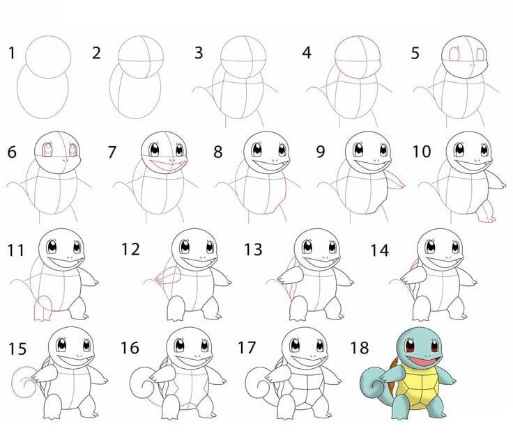 Squirtle idea (2) piirustus