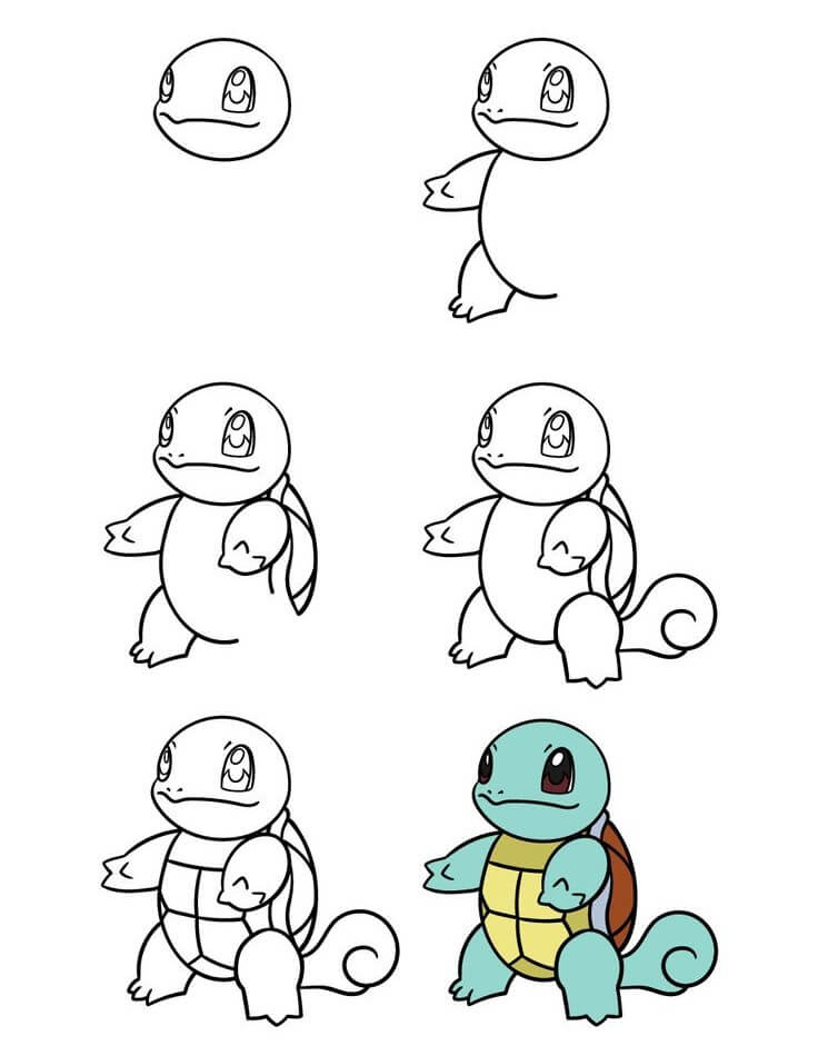 Squirtle idea (3) piirustus