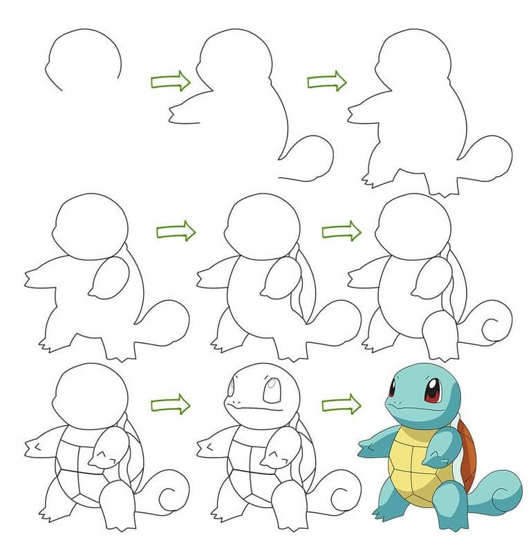 Squirtle idea (5) piirustus