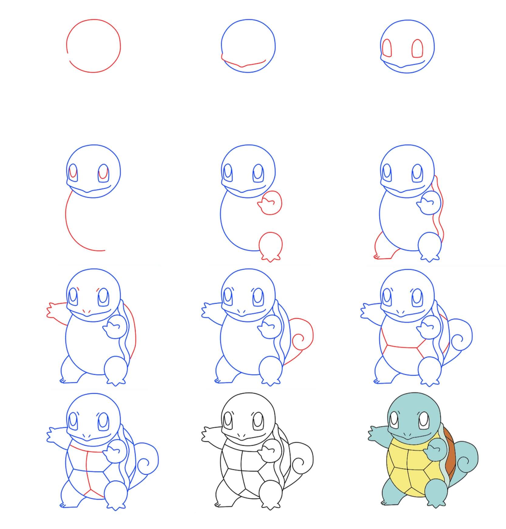 Squirtle idea (7) piirustus