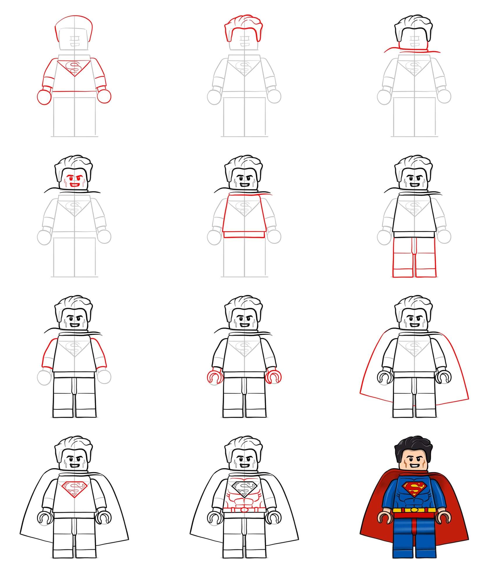 Superman Lego piirustus