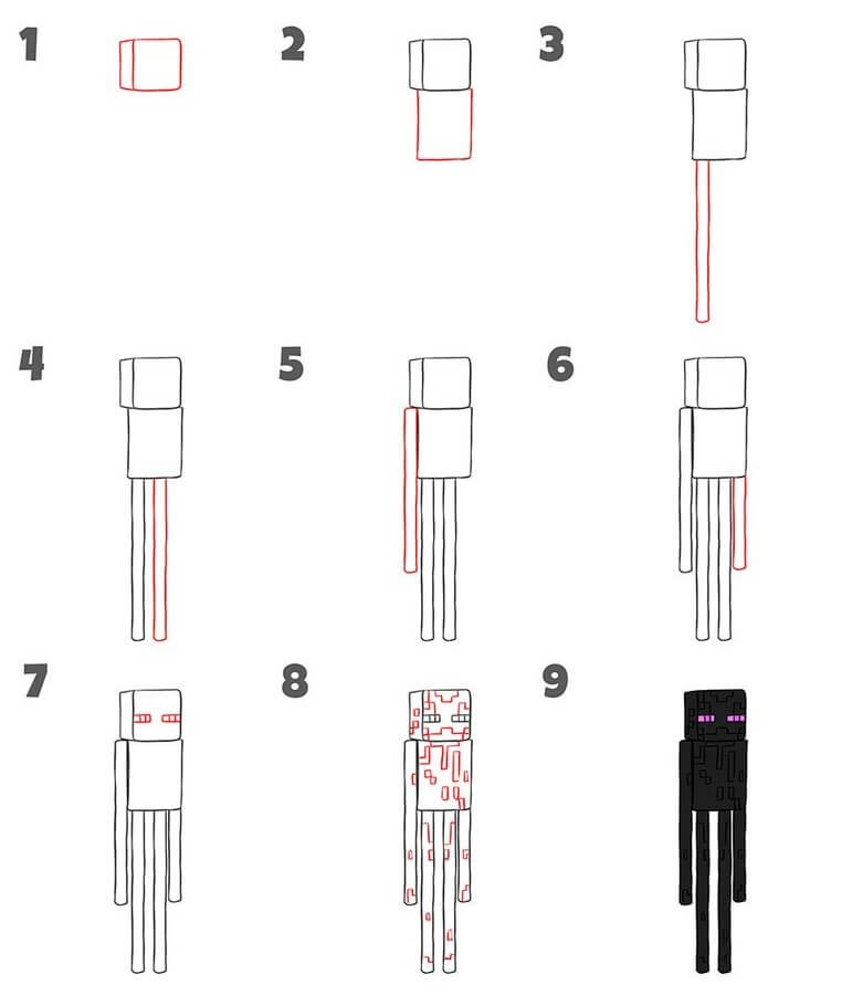 Enderman idea (4) piirustus