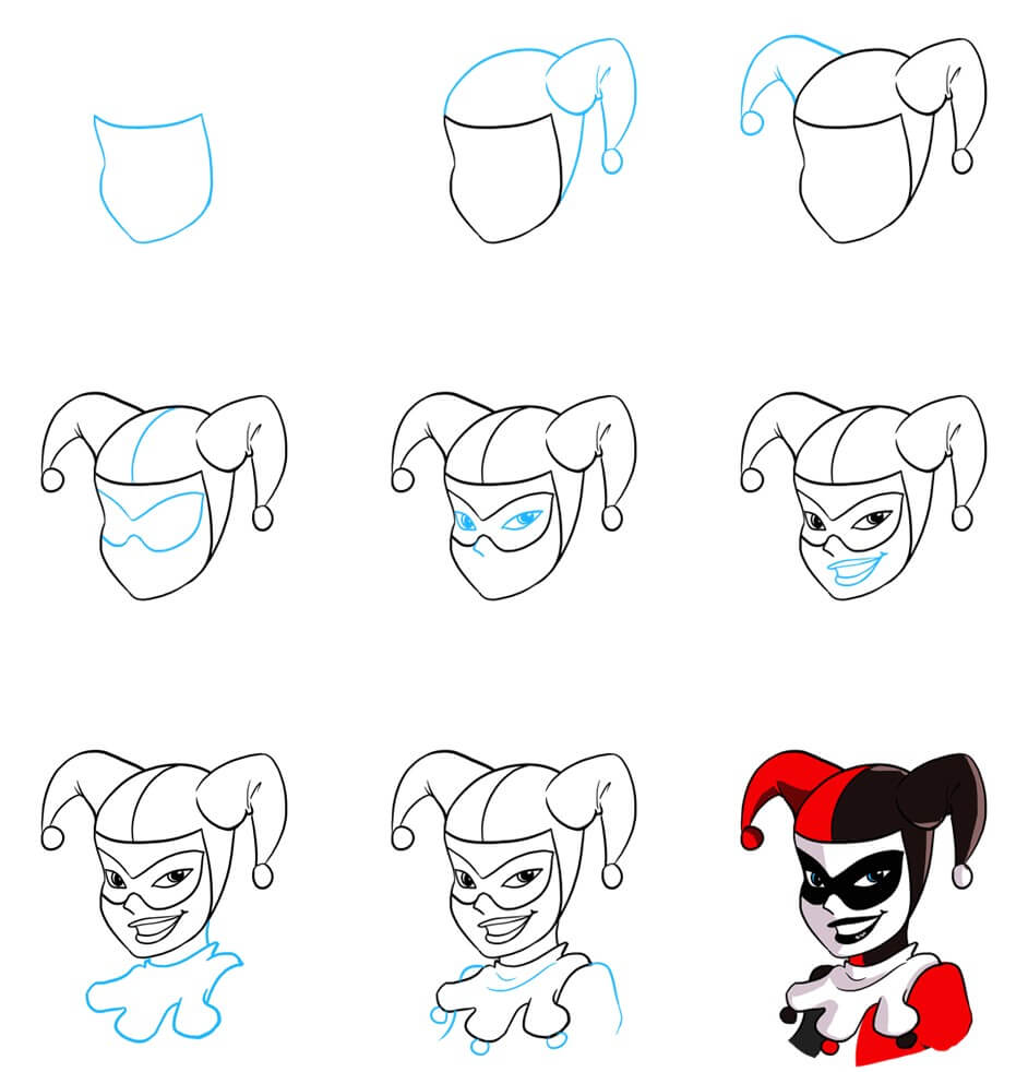 Harley Quinn idea (2) piirustus