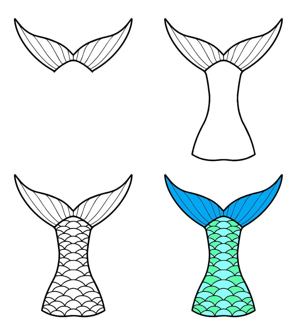 Merenneidon Häntä idea (1) piirustus