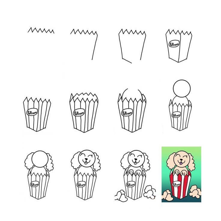 Popcorn idea (7) piirustus