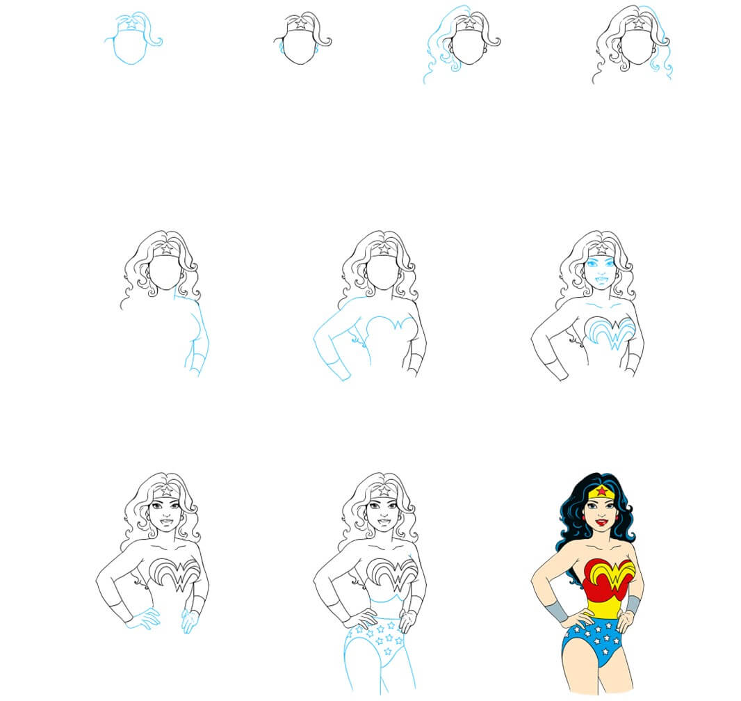 Wonder Woman idea (6) piirustus