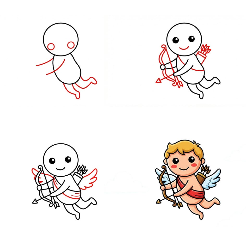 Cupid hymy piirustus