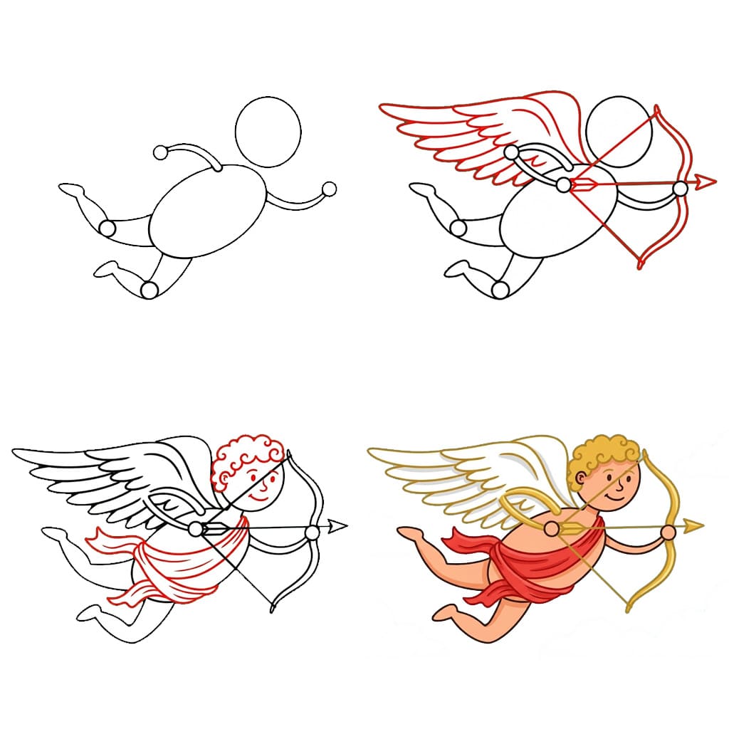 Cupid Ilmainen Tulostettava piirustus