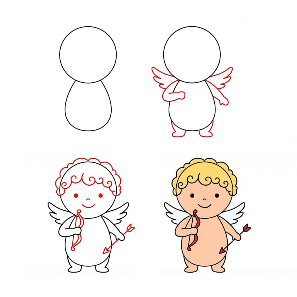 Cupid poika piirustus