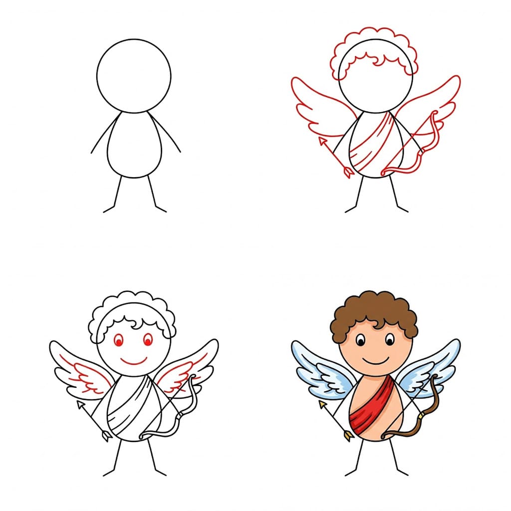 Söpö Cupid piirustus