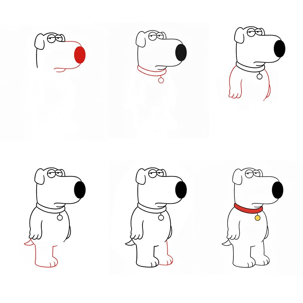 Family Guy Brian piirustus