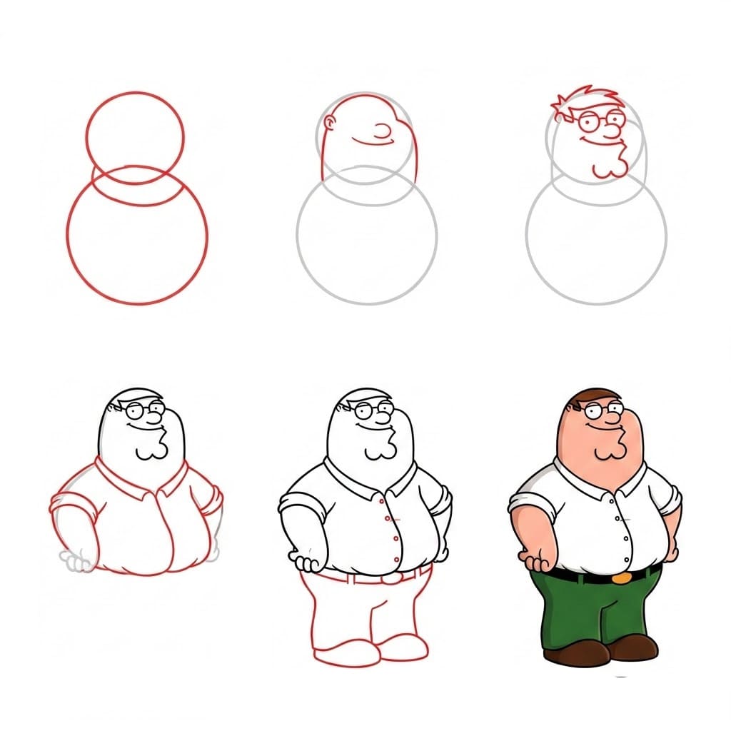Family Guy Peter Griffin piirustus