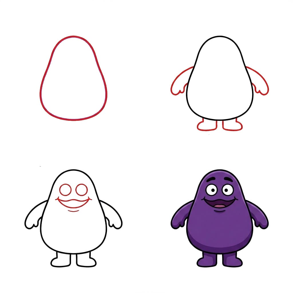 Grimace helppoa piirustus