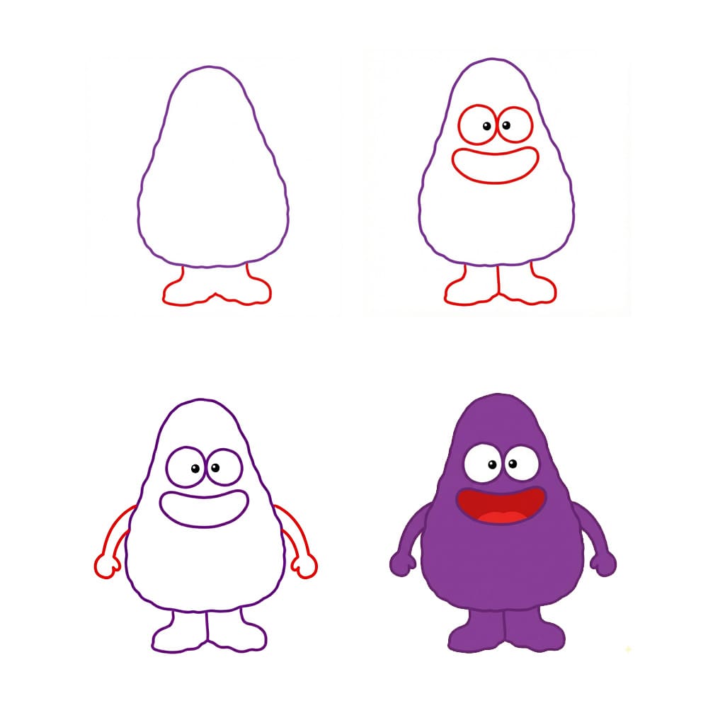 Grimace hymykuva piirustus