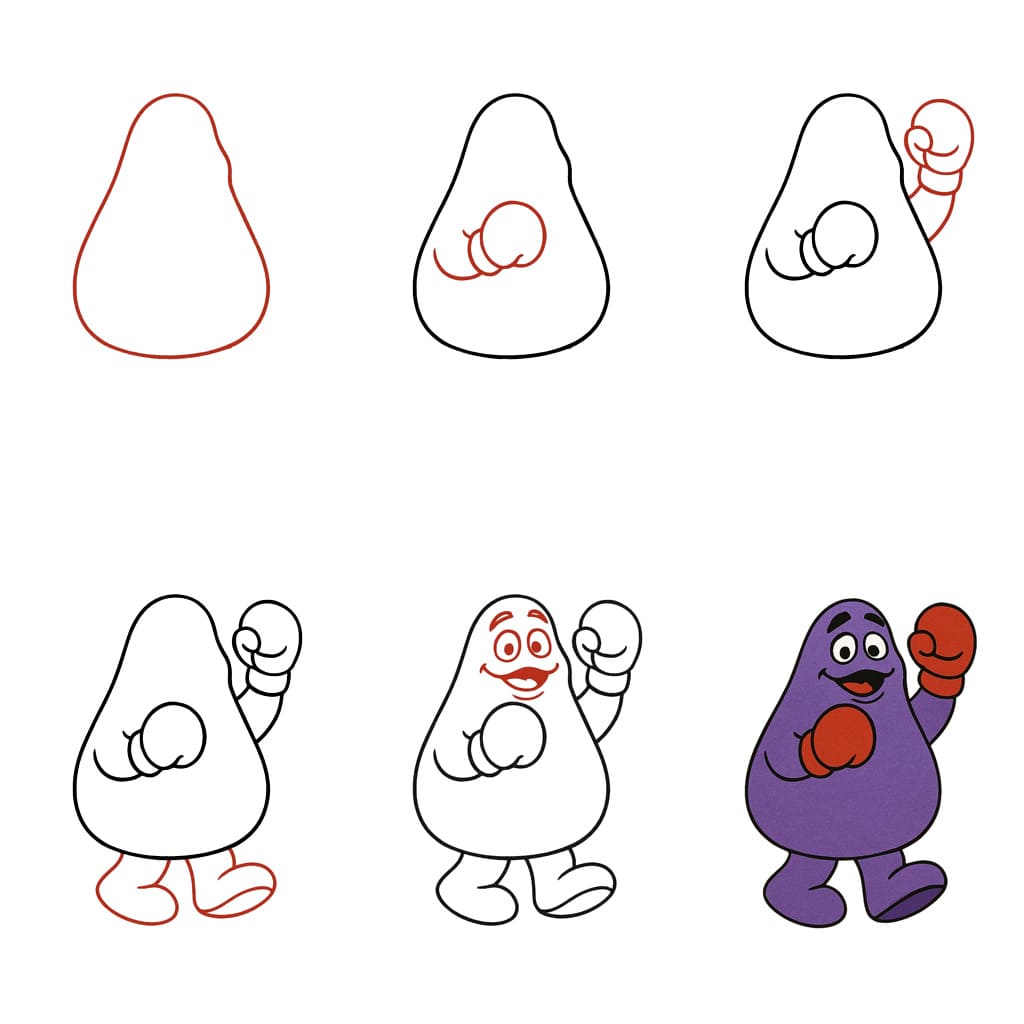 Grimace nyrkkeily piirustus