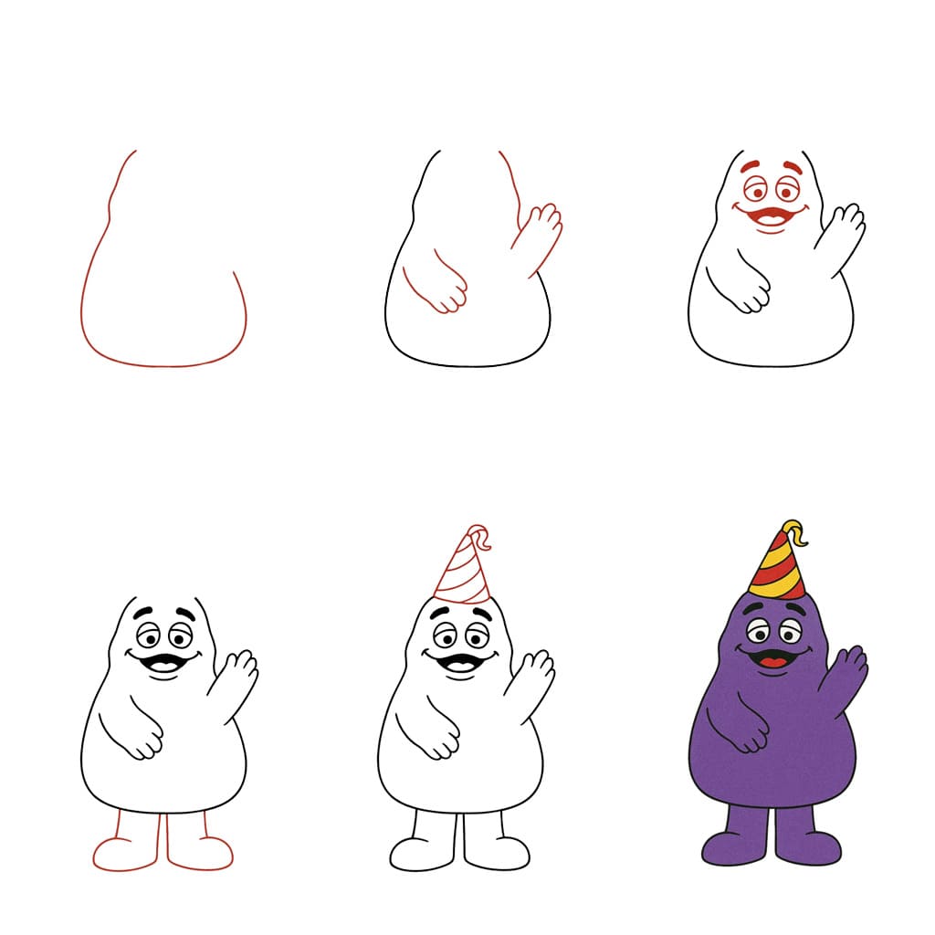 Grimace Syntymäpäivä piirustus