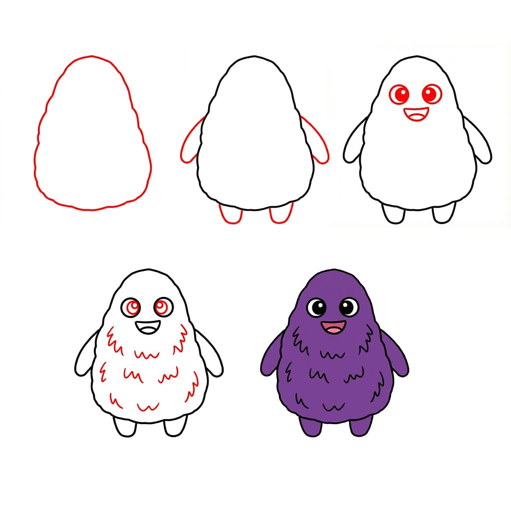 Hymyilevä Grimace piirustus