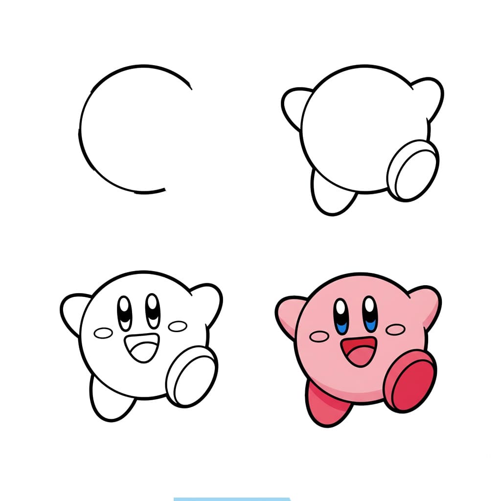 Kirby onnellinen piirustus