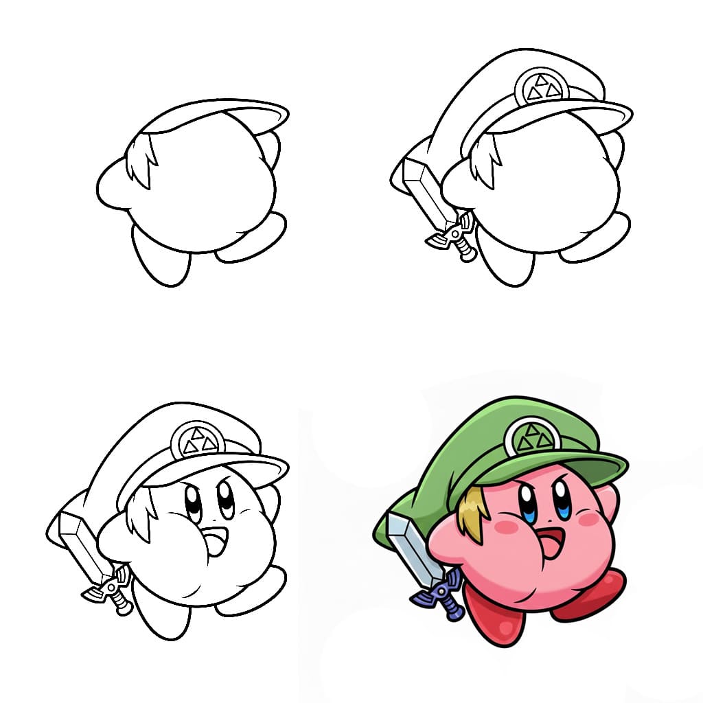 Kirby söpö piirustus