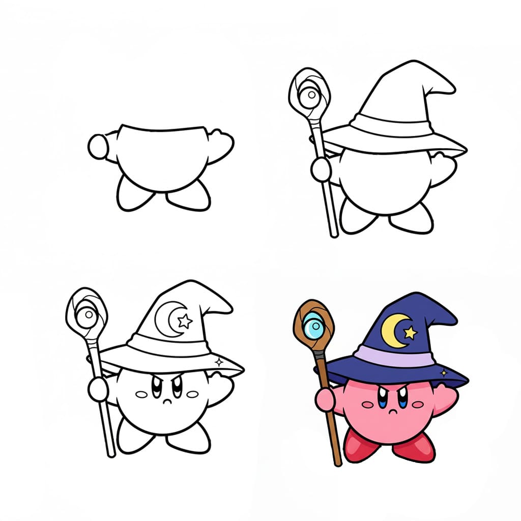 Kirby taikuri piirustus