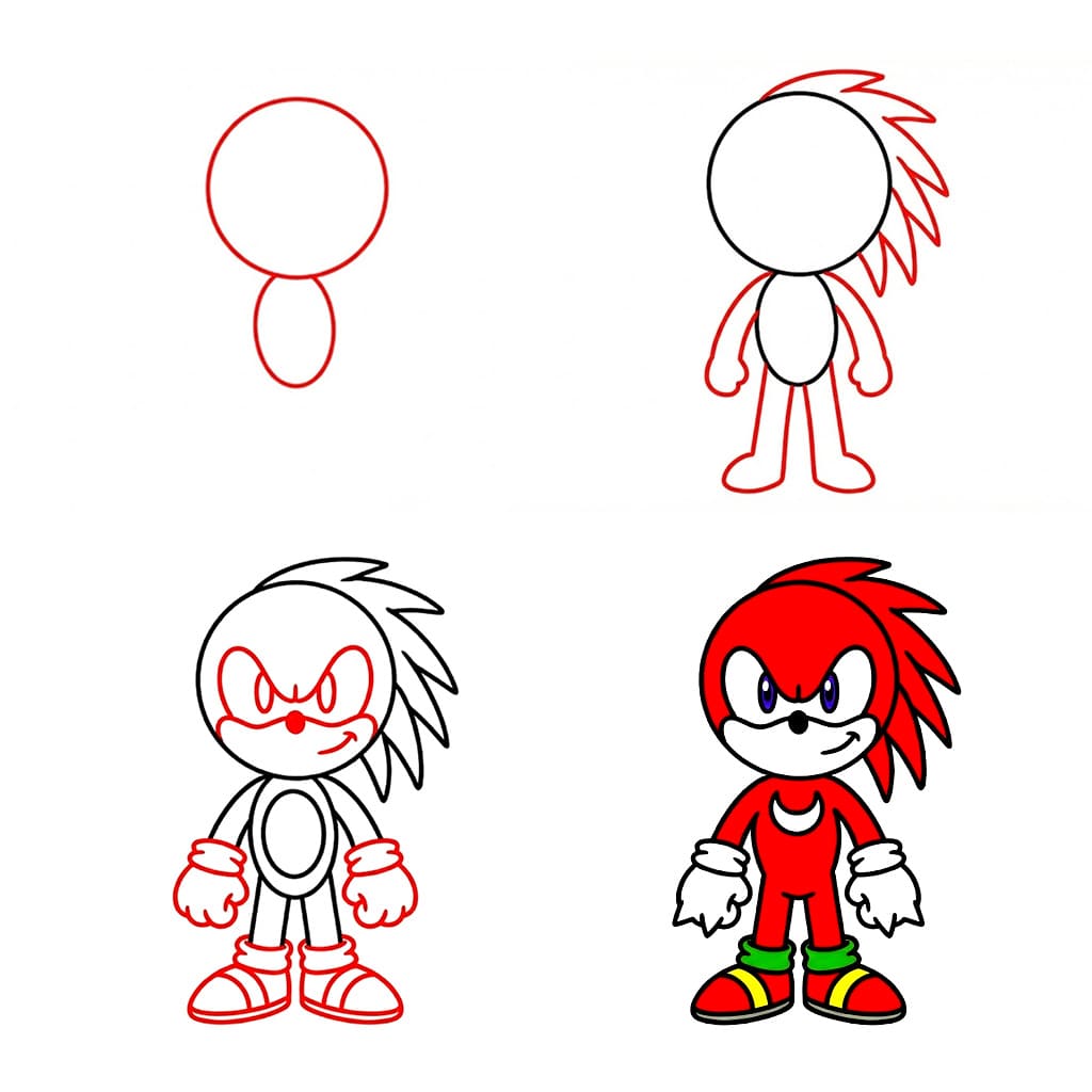 Knuckles erottuvat piirustus