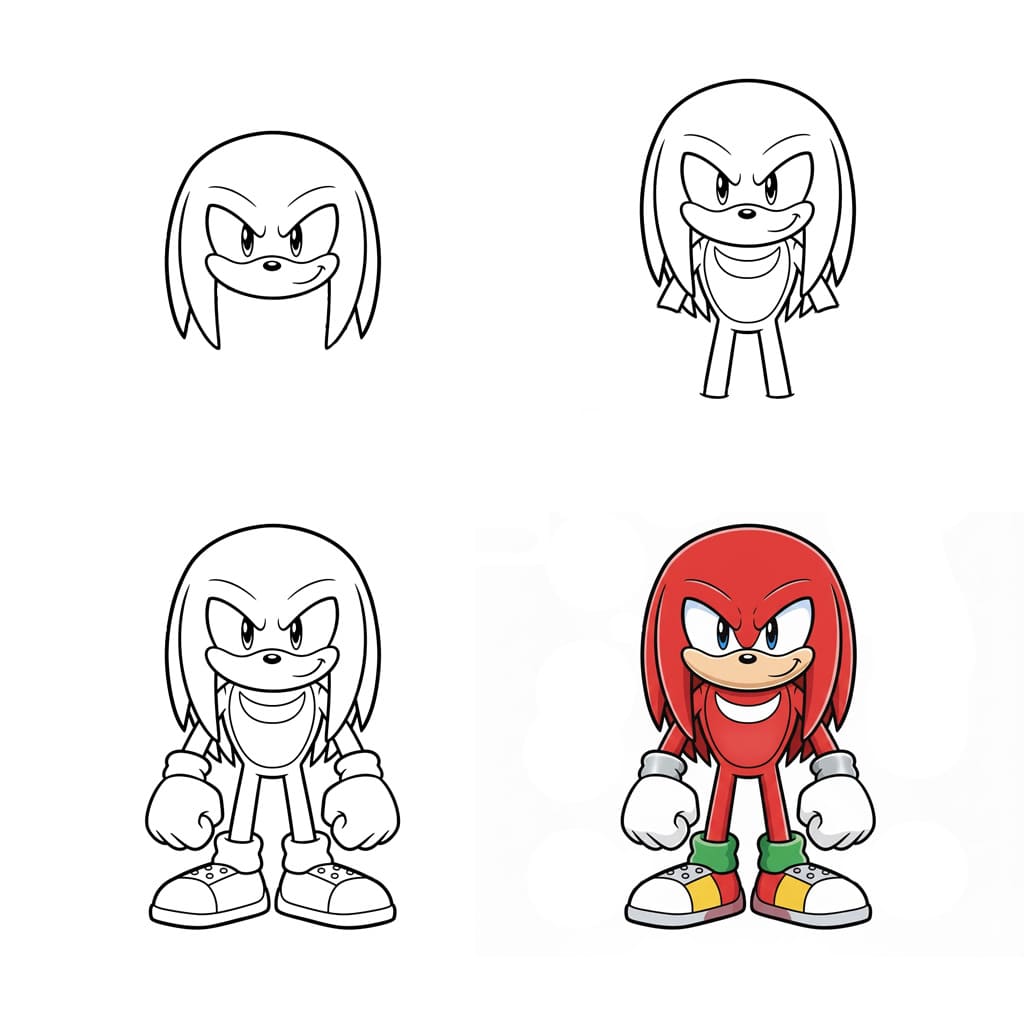 Knuckles söpöjä piirustus