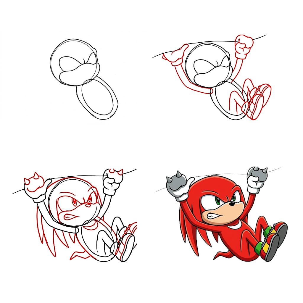 Knuckles toiminta piirustus