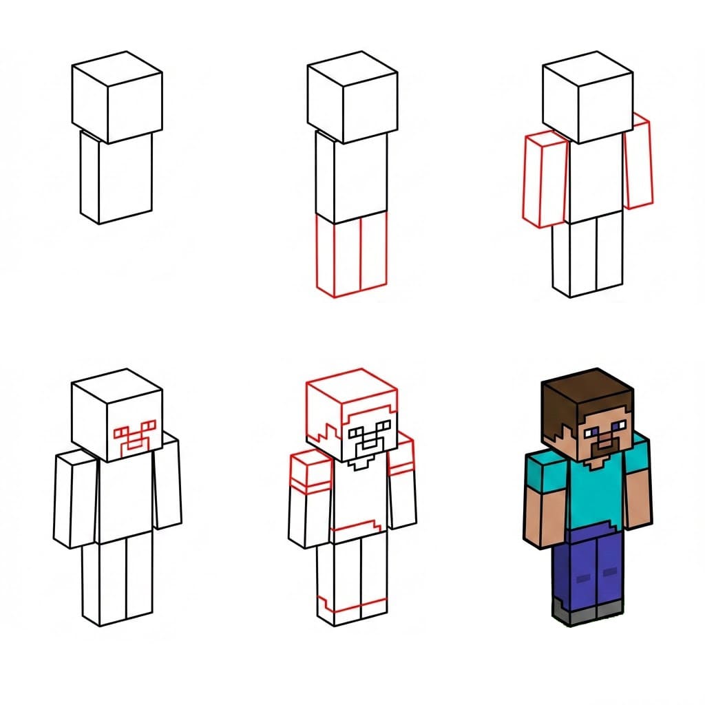 Minecraft peli piirustus